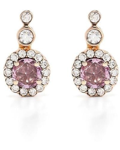 Selim Mouzannar Pendientes en oro rosa de 18kt con diamantes y zafiros - Blanco