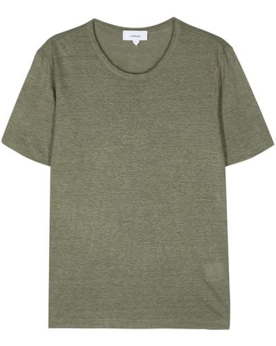 Lardini T-shirt en lin à manches courtes - Vert