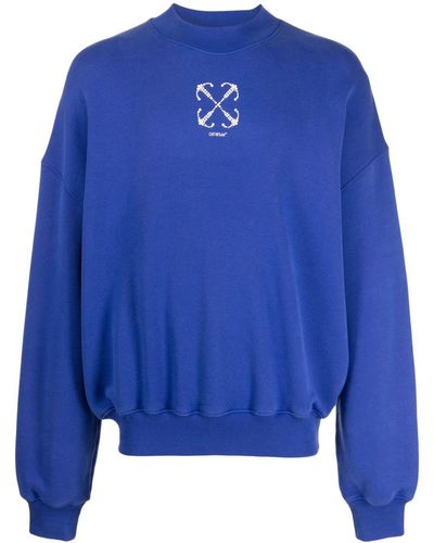 Off-White c/o Virgil Abloh Katoenen Sweater - Blauw