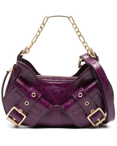BIASIA Y2k Leather Shoulder Bag - Purple