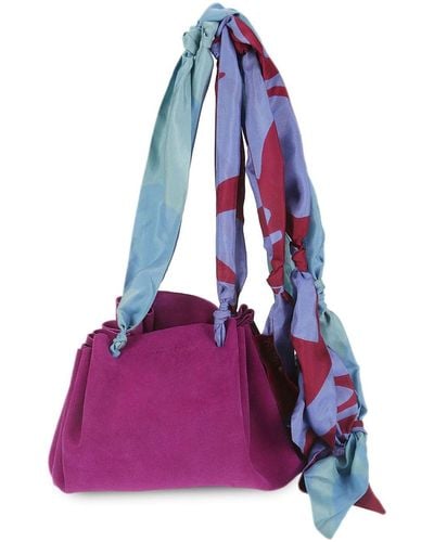 Jejia Bloom Baby Suede Shoulder Bag - Purple