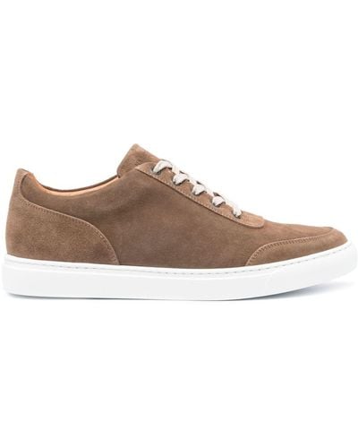 Harry's Of London Lace-up Suede Trainers - Brown