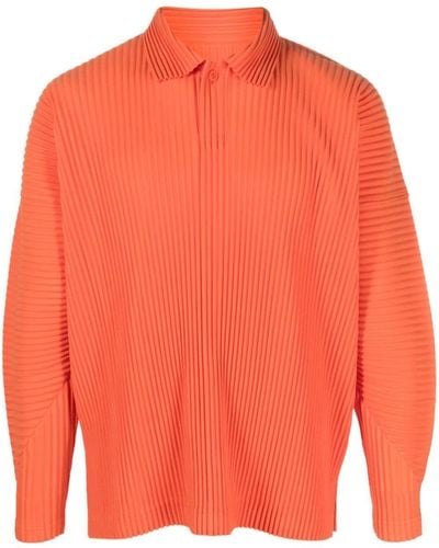 Homme Plissé Issey Miyake Mc August Button-up Shirt - Orange