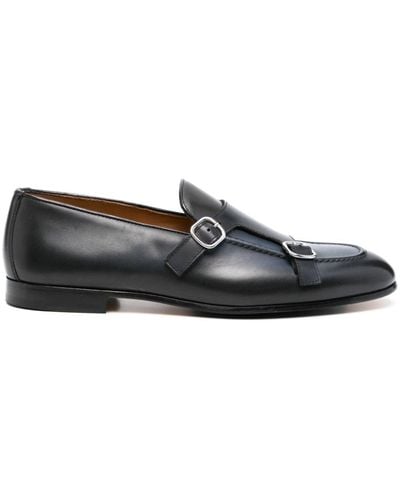 Doucal's Double-buckle Leather Loafers - Gray