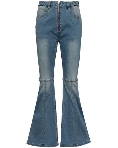 Izzue High Waist Flared Jeans - Blauw