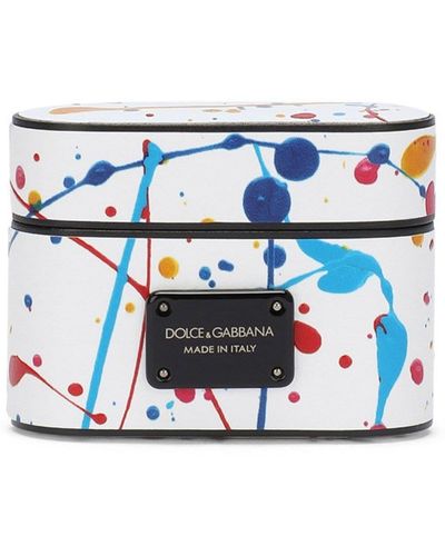 Dolce & Gabbana Airpods Hoesje Met Print - Blauw