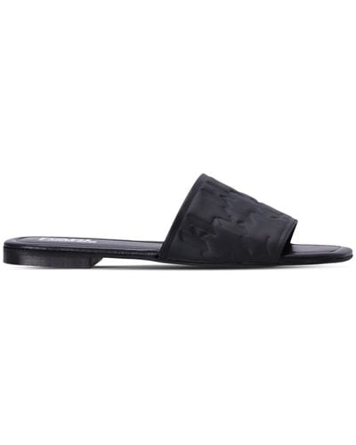 Karl Lagerfeld Brio Leren Slippers - Wit