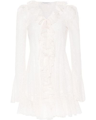 Philosophy Di Lorenzo Serafini Ruffle-trim Lace Mini Dress - White