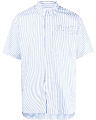 Izzue Striped Short-sleeve Shirt - White