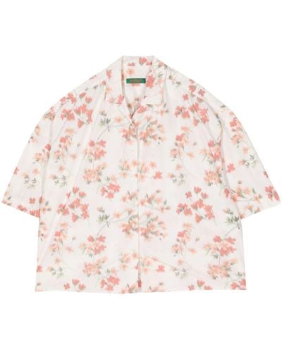 Casey Casey April Floral-print Shirt - ピンク