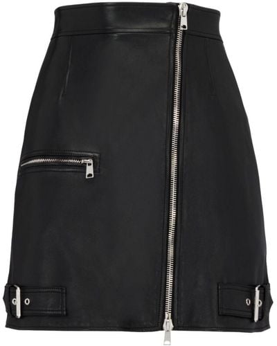 Alexander McQueen Biker Zip-up Miniskirt - Black