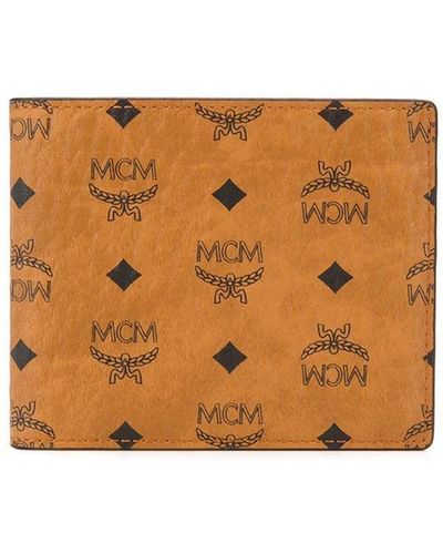 MCM Small Visetos Original Flap Bi-fold Wallet - Brown