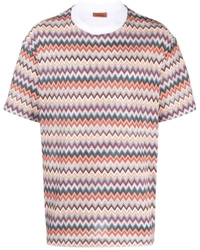 Missoni Camiseta con motivo en zigzag - Rosa