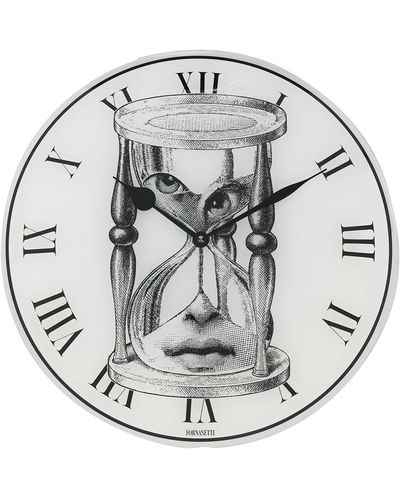 Fornasetti Horloge murale à forme ronde - Gris