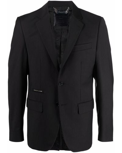 Philipp Plein Iconic Plein Single Breasted Jacket - Black