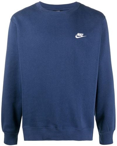 Nike Embroidered Logo Jumper - Blue