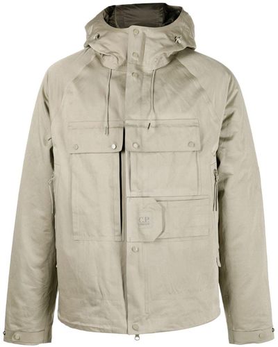 C.P. Company Hooded Padded Jacket - Natural