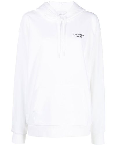 Calvin Klein Hoodie mit Logo - Weiß