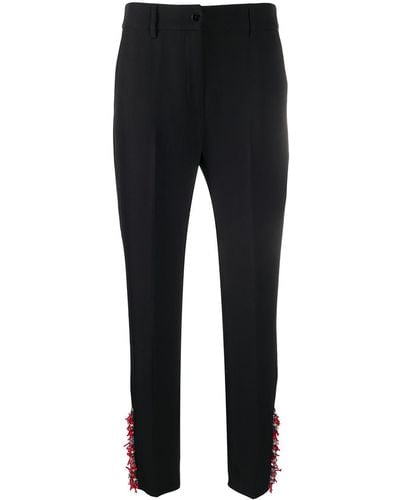 Blumarine High-waisted Embellished Pants - Black
