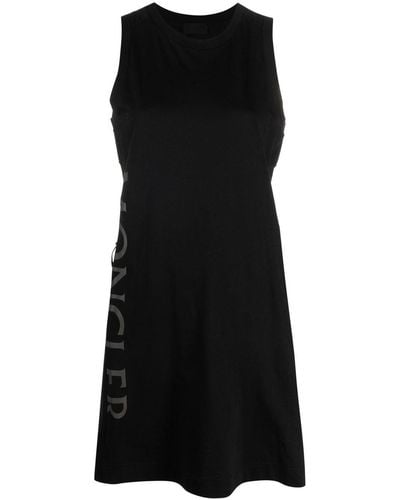 Moncler Logo-print Cotton Minidress - Black