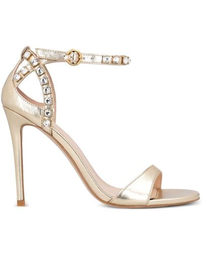 Pinko Crystal-embellished Sandals - White