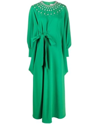 Huishan Zhang Maxi-jurk - Groen