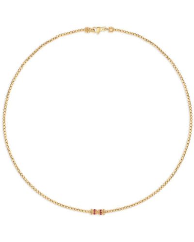 Officina Bernardi 18kt Yellow Gold Moon Ruby Necklace - Natural