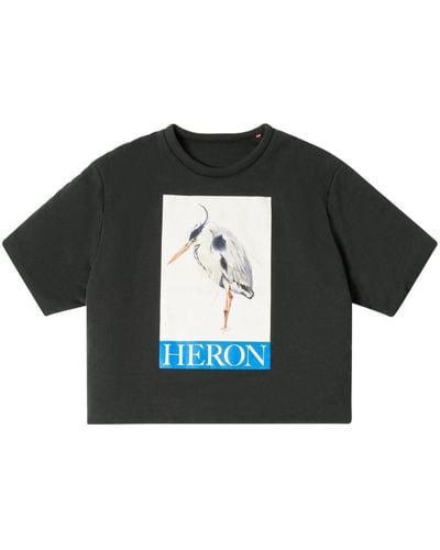 Heron Preston Bird-motif Logo-print T-shirt - Black