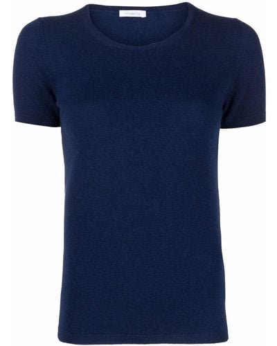 Malo Crew Neck Cashmere T-shirt - Blue