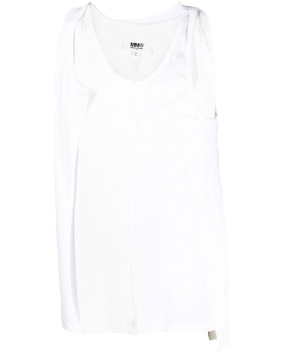 MM6 by Maison Martin Margiela Trägershirt im Layering-Look - Weiß