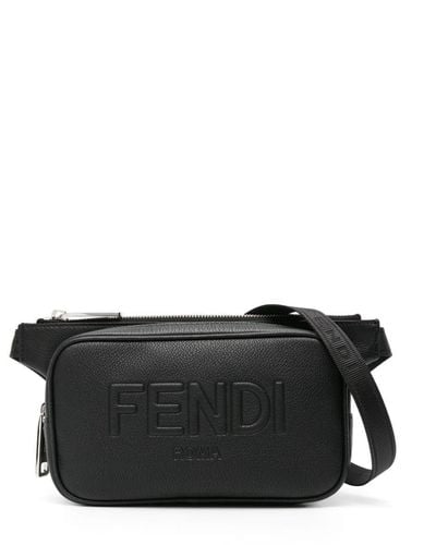 Fendi Logo-embossed Belt Bag - Black