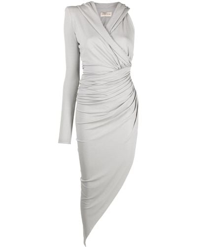 Alexandre Vauthier Asymmetrische Midi-jurk - Grijs