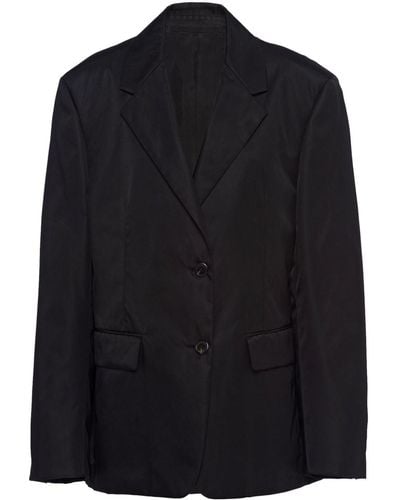 Prada Re-nylon Single-breasted Jacket - Black