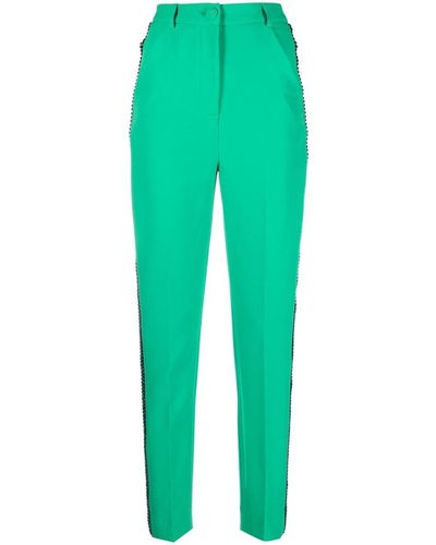 Philipp Plein Cady Slim-cut Tailored Trousers - Green