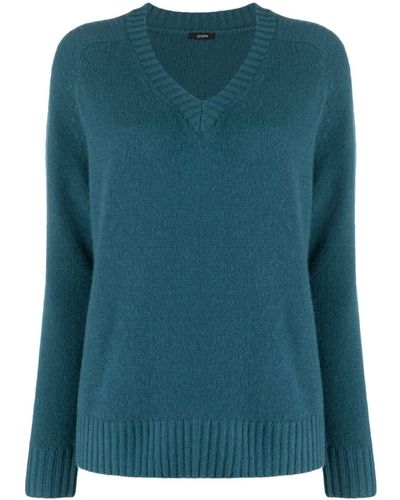 JOSEPH V-neck Cashmere Sweater - Green