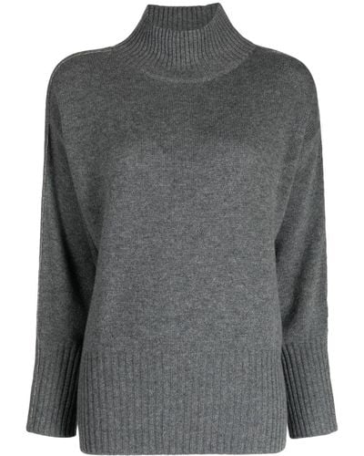 N.Peal Cashmere High-neck Cashmere Sweater - Gray
