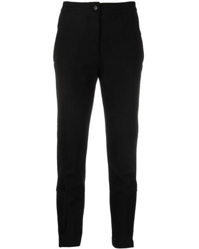 Aspesi Slim-fit High-waisted Pants - Black
