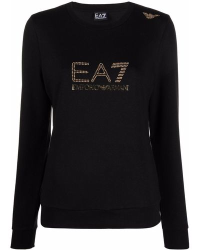 EA7 T-shirt à détails de clous - Noir