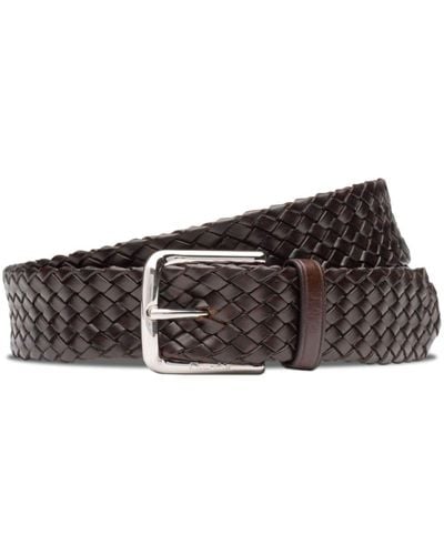 Church's Interwoven Polished Leather Belt - Brown
