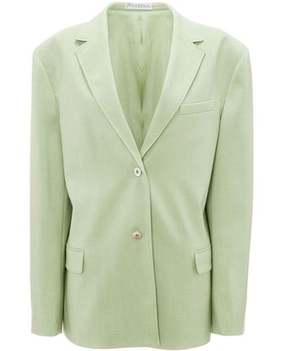 JW Anderson オーバーサイズ シングルブレスト ウールジャケット - グリーン