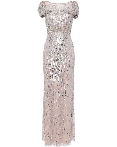 Jenny Packham Sungem Sequinned Gown - Pink