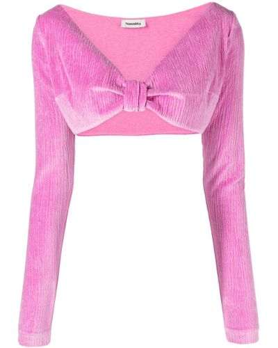 Nanushka Top crop - Rosa