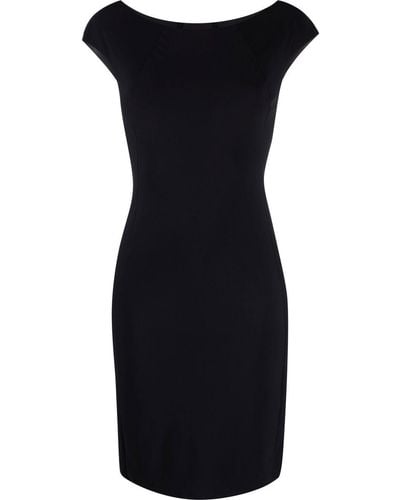 Patrizia Pepe Cap-sleeve Mini Shift Dress - Black
