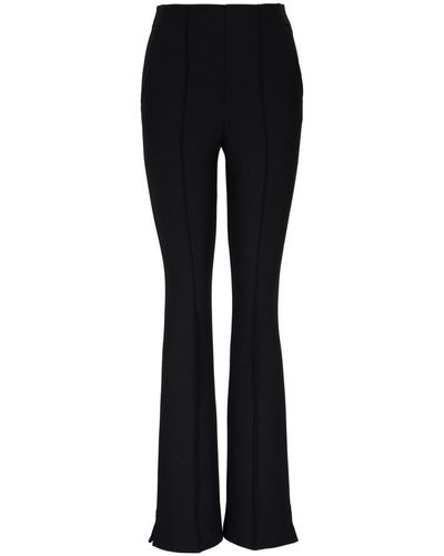 Veronica Beard Orion Crepe Flared Trousers - Black