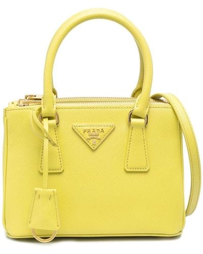 Prada Galleria Saffiano Leather Mini-bag - Yellow