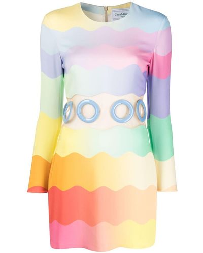 Casablancabrand Mini-jurk Met Wafelpatroon - Meerkleurig