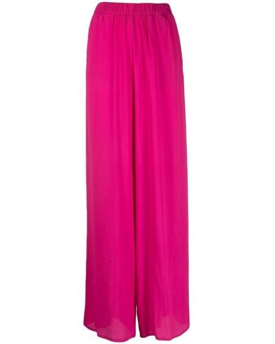 FEDERICA TOSI Elasticated Wide-leg Trousers - Pink