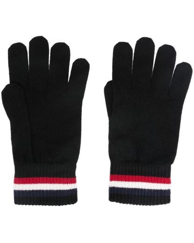 Moncler Dreifarbige Handschuhe aus Wolle - Schwarz