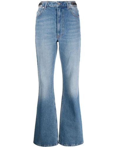Rabanne Coin-detail Flared Jeans - Blue