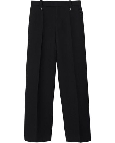 Burberry Pantalon de tailleur à coupe droite - Noir